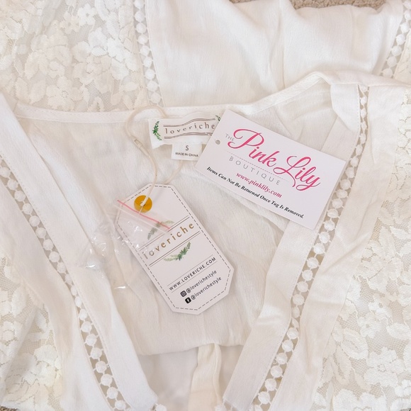 Love Riche White Lace Bell Sleeve Mini Dress - Picture 7 of 9